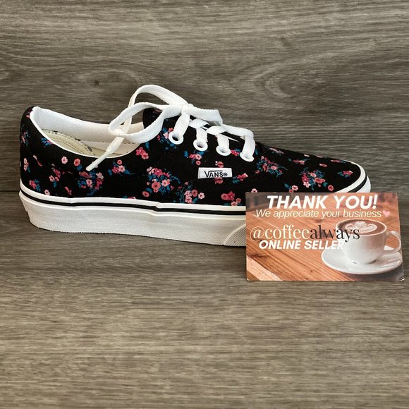 Vans Era Ditsy Floral Black Pink Women's NWB - Picture 3 of 7